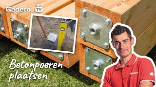 Betonpoeren plaatsen stellen en uitlijnen [upl. by Materi]