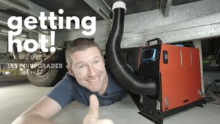 Installing a portable 12 volt diesel heater into a caravan or camper trailer ready for winter [upl. by Tirzah]