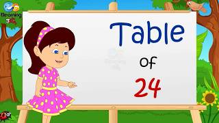 Table of 24  Learn Multiplication Table of Twenty four  Tables for kids  Elearningstudio [upl. by Hoffarth]