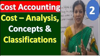 2 Cost Accounting  Cost – Analysis Concepts amp Classifications [upl. by Zima]