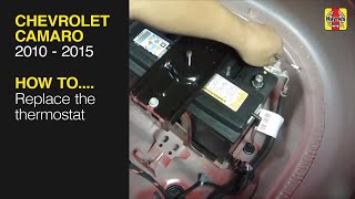 How to replace the thermostat on the Chevrolet Camaro 2010  2015 [upl. by Asilak]