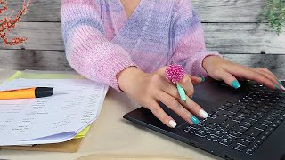 ASMR Paper amp Typing Sounds • Data Entry • Home Office Ambiance [upl. by Damicke]