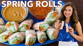 Fresh Spring Rolls Recipe with Best Dipping Sauce [upl. by Annawit]