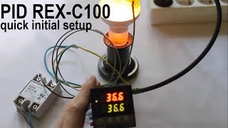 PID REX C100 quick initial setup [upl. by Tove]