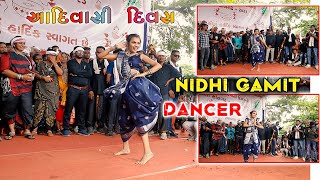 Gamit Nidhi Dancer  Adivasi Day Songadh 2023  Best Perfomonce [upl. by Nahgaem338]