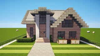 MINECRAFT HOLZHAUS bauen TUTORIAL HAUS 155 [upl. by Ammeg]