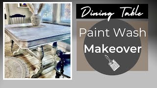 Easy Paint Wash Technique  Old Dining Table Makeover Ideas [upl. by Damha578]