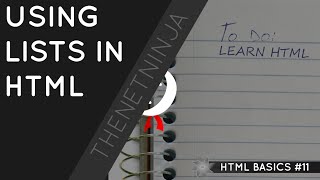 HTML Tutorial for Beginners 11  HTML Lists [upl. by Enoj]