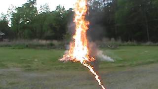 Gasoline brush pile fire [upl. by Rekoob684]