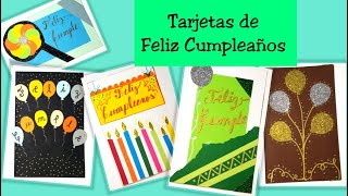 Hermosas Tarjetas de Feliz Cumpleaños  DIY tarjetas [upl. by Brandes]