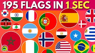 Guess The Flag In 1 Second  195 FLAGS [upl. by Chamberlin]