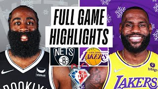 LAKERS at NETS  FULL GAME HIGHLIGHTS  December 25 2021 [upl. by Leikeze755]