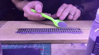 Tutorial 1  How to ballast HO track without roadbed [upl. by Nadirehs837]