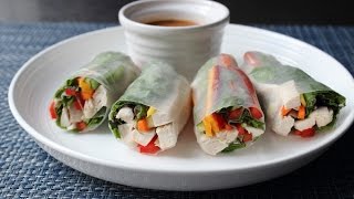 Spring Rolls  How to Make Fresh Spring Rolls  Rice Paper Wraps [upl. by Olegnaleahcim]