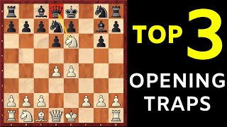 Top 3 Chess Opening TRAPS To Win Fast in Blitz amp Bullet [upl. by Aropizt]