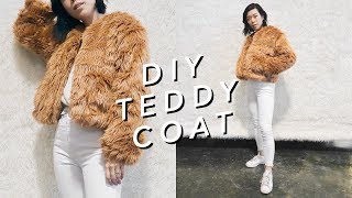 DIY TEDDY COAT ✨🐻✨ WITHWENDY [upl. by Ronym]