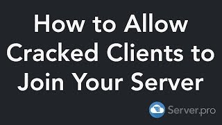 How to Allow Cracked Clients to Join Your Server  Minecraft Java [upl. by Gazzo]