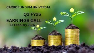 Carborundum Universal Earnings Call  Q3 FY25 [upl. by Monaco]