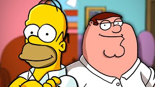 Peter Griffin vs Homer Simpson  Rap Battle  ft Chris Voiceman amp Joe Cliff Thompson [upl. by Nnaxor692]