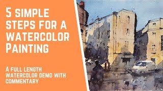 5 Steps to a successful watercolor painting  Painting demo from Tim Wilmot 59 [upl. by Wilen604]