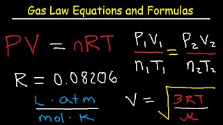 Gas Laws  Equations and Formulas [upl. by Enyahs523]