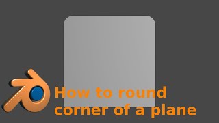 Blender  How to round corner of a plane [upl. by Holcomb760]