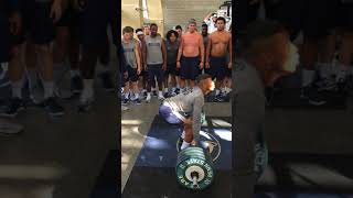 Saquon Barkley Power Cleans 405  Shorts [upl. by Jaqitsch]