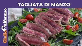 TAGLIATA DI MANZO CON RUCOLA E POMODORINI [upl. by Macnair]