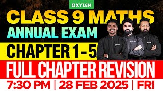 Class 9 Annual Exam  Maths  Chapter 15  Full Chapter Revision  Xylem Class 9 [upl. by Niroc]