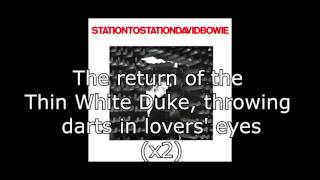 Station to Station  David Bowie  Lyrics [upl. by Wilber354]