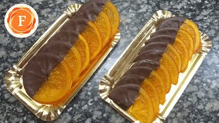 🍊 Naranjas Confitadas en rodajas con chocolate🍊 Feather Sweets [upl. by Franza]