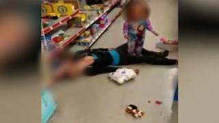 Video shows mom overdose beside toddler [upl. by Ahsinrats]