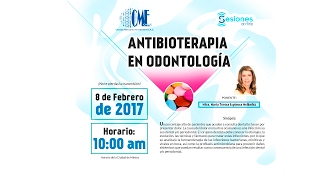 Sesión OnLine quotAntibioterapia en odontologíaquot [upl. by Sessilu]