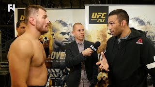 UFC 203 PostFight Fabricio Werdum amp Stipe Miocic Exchange Words Backstage Talks Edmond Kick [upl. by Leeda]