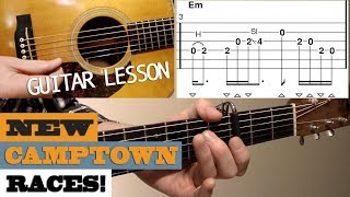 quotNew Camptown Racesquot  Frank Wakefield  BLUEGRASS Guitar Lesson with TAB [upl. by Gertruda]