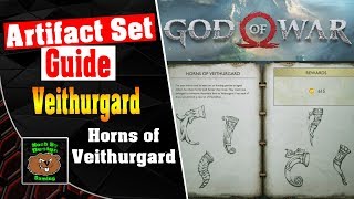 God of War  All Artifact Locations for Veithurgard  Horns of Veithurgard [upl. by Adlitam128]