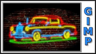 Gimp How To Make a Neon Effect [upl. by Ibba]