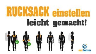 Rucksack einstellen  leicht gemacht [upl. by Anaillil849]