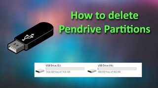 How to remove or delete multiple partition from USB drive [upl. by Morse571]