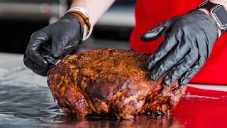 Smoked Pulled Pork Shoulder Recipe with Dark Bark [upl. by Panter110]