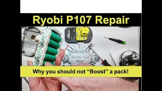 Ryobi P107 Battery Repair [upl. by Nanis]