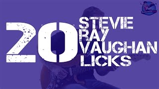 20 Easy Stevie Ray Vaughan Licks  Guitar Lesson with Tablature [upl. by Abert411]