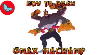 How To Draw Gigantamax Machamp Pokemon  Drawing Animals [upl. by Reinke]