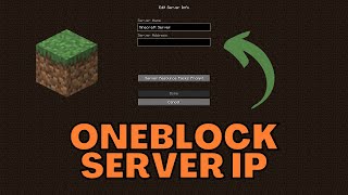 Minecraft OneBlock Server IP Address [upl. by Johanna685]