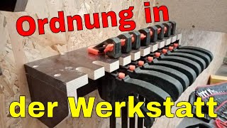 Schraubzwingen Halterung selber bauen  Schraubzwingen Regal DIY [upl. by Ecissej]