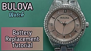 BULOVA Watch Battery Replacement Tutorial  Bulova Watch  SolimBD  Watch Repair Channel [upl. by Oemor]