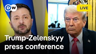 US President Trump and Ukraines President Zelenskyy hold press conference  DW News [upl. by Christos]