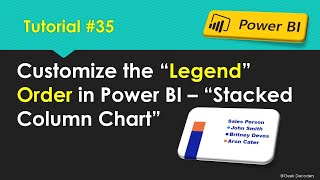 Customize the Legend Order in Power BI  Stacked Column Chart [upl. by Koenraad]