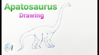 How to draw Apatosaurus  How to draw a dinosaur  Dinosaur Drawing  Draw with Arnav🧑🏻 [upl. by Leasia]