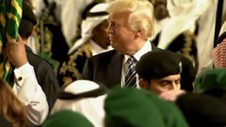 Trump Welcomed with Sword Dance at Saudi Palace [upl. by Monia]